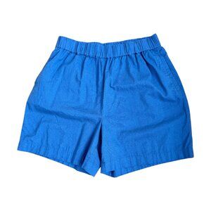 Universal Standard Shorts Linen Blend Blue High Rise (10-12, Waist ~15 in, XS)